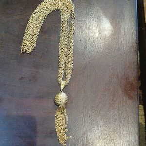 Sarah Coventry Gold Tassel Necklace